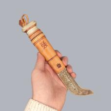 Vintage 1990s Finnish Sami Puukko Knife Unna Niibas by Master Valto Salmi #8733