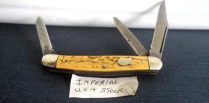 VINTAGE IMPERIAL USA 3-14quot STOCKMAN USED FROM STORAGE GOOD OLD ADDITION
