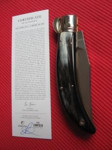 Lepre Quality Italian Unique Switchblade Knife Horn Limited Edition 2015 MANIAGO ITALY w/Certificate