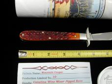 Tuna Valley Cutlery Catalina Wine Jigged Bone Mountain Cougar Swing Guard Knife Rare 1 of 10 COA USA
