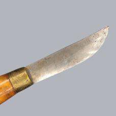 Vintage 1940s Finnish WWII Trench Art Puukko Knife with Birchbark Sheath #8735