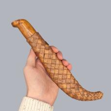 Vintage 1940s Finnish WWII Trench Art Puukko Knife with Birchbark Sheath #8735