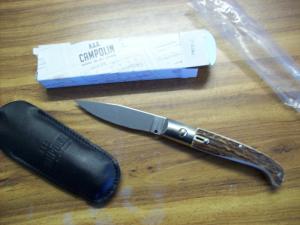 A.G.A. Campolin Pattada Scarce Italian Automatic Genuine Stag/Antler UNUSED W/Pouch & Box