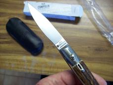 A.G.A. Campolin Pattada Scarce Italian Automatic Genuine Stag/Antler UNUSED W/Pouch & Box