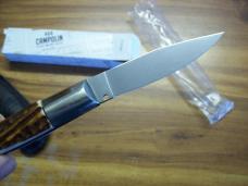 A.G.A. Campolin Pattada Scarce Italian Automatic Genuine Stag/Antler UNUSED W/Pouch & Box