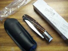 A.G.A. Campolin Pattada Scarce Italian Automatic Genuine Stag/Antler UNUSED W/Pouch & Box
