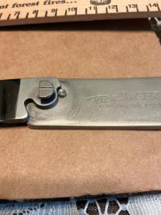 Never worn Gerber belt buckle knife wood vintage 