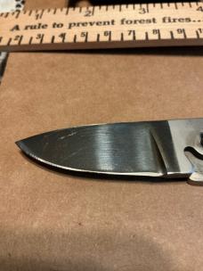 Never worn Gerber belt buckle knife wood vintage 