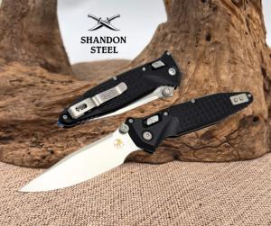 Microtech Socom Ram-Lok w/ Aluminum Frag Handles & S/E Stonewash 160RL-10FR