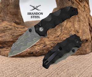 CIVIVI Natterjack G10 Handle Damascus Drop Point Blade Pocket Clip C24028-DS1