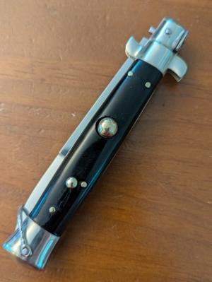 Japanese Pick Lock, JPL BLK ACRILIC 23CM-9INCH BAYONET NICKEL SILVER BOLSTERS, BRASS EVERYTHING ELSE