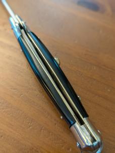 Japanese Pick Lock, JPL BLK ACRILIC 23CM-9INCH BAYONET NICKEL SILVER BOLSTERS, BRASS EVERYTHING ELSE