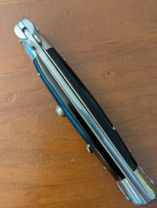 Japanese Pick Lock, JPL BLK ACRILIC 23CM-9INCH BAYONET NICKEL SILVER BOLSTERS, BRASS EVERYTHING ELSE