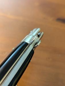Japanese Pick Lock, JPL BLK ACRILIC 23CM-9INCH BAYONET NICKEL SILVER BOLSTERS, BRASS EVERYTHING ELSE