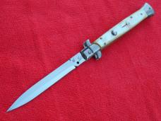Rare 11" Latama  Mother of Pearl 5mm dagger blade switchblade Stiletto knife