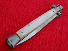 Rare 11" Latama  Mother of Pearl 5mm dagger blade switchblade Stiletto knife