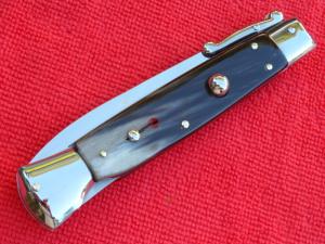  9" Folgore Custom Italian style Swinguard Brazilian Horn handles Bayonet blade 