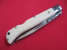 New 9" Italian Swing Guard Stiletto Style Knife Faux Ivory handles 