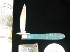 Tuna Valley Cutlery Blue Fugates Jigged Bone Mountain Cougar Swing Guard Knife Rare 1 of 10 COA USA