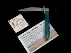 Tuna Valley Cutlery Blue Fugates Jigged Bone Mountain Cougar Swing Guard Knife Rare 1 of 10 COA USA