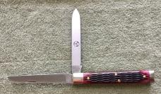 GEC  #41 Tidioute Town Physician Knife Black Raspberry Jigged Bone 412226 NEW