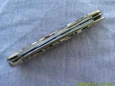 Unmarked Multi Colored Celluloid Cattle Knife