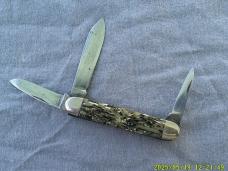 Unmarked Multi Colored Celluloid Cattle Knife