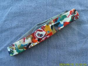Unmarked Multi Colored Celluloid 4" Jack