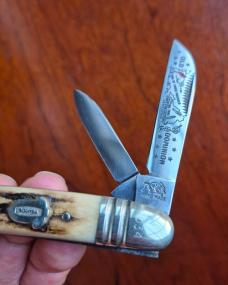 3 7/8" 1st Generation Bulldog 1984 Old Dominion Stag Handle 1 of 300 Knife Collectors 4-blade ODKCA,