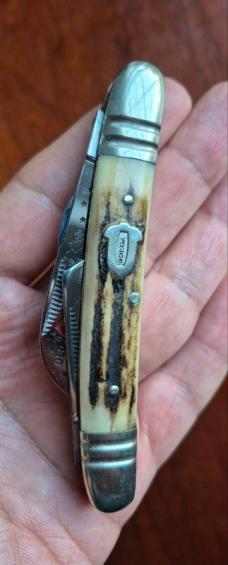 3 7/8" 1st Generation Bulldog 1984 Old Dominion Stag Handle 1 of 300 Knife Collectors 4-blade ODKCA,