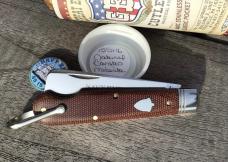 Great Eastern Cutlery 15S116 GEC Navy Knife Natural Canvas Micarta 440SS Nice!!