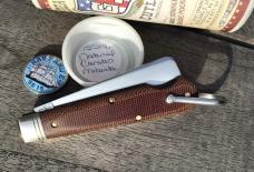 Great Eastern Cutlery 15S116 GEC Navy Knife Natural Canvas Micarta 440SS Nice!!