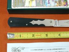 Beaver Falls Cutlery Linear Cut Ebony Barn Door Hinge Jack Knife NIT Cooper Cut. 1 of 25 USA BDH-LCE