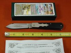 Beaver Falls Cutlery Linear Cut Ebony Barn Door Hinge Jack Knife NIT Cooper Cut. 1 of 25 USA BDH-LCE