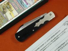 Beaver Falls Cutlery Linear Cut Ebony Barn Door Hinge Jack Knife NIT Cooper Cut. 1 of 25 USA BDH-LCE