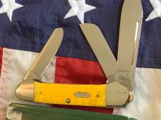2007 Gunboat Canoe (Mdl# 6394 SS) w/ Bright Yellow Bone Handles. NOS in Orig box Minty