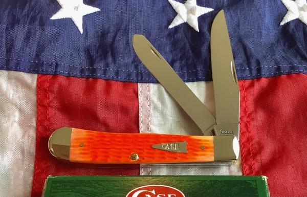 2008 Case xx (Mdl# 6254 SS) w/ Tangerine Orange Bone Handles. NOS in Orig box Minty 2008 Case xx (Mdl# 6254 SS) w/ Tangerine Orange Bone Handles. NOS in Orig box Minty