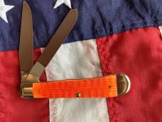 2008 Case xx (Mdl# 6254 SS) w/ Tangerine Orange Bone Handles. NOS in Orig box Minty