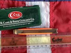 2008 Case xx (Mdl# 6254 SS) w/ Tangerine Orange Bone Handles. NOS in Orig box Minty
