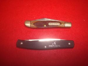 SHRADE OLD TIMER USA 120T USED IMPERIAL IRELAND NRA NEW TWO KNIFE LOT