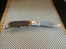 SCHRADE OLD TIMER 125OT MUSTANG NOS VINTAGE U.S.A. 1095 CARBON STEEL LINER LOCK NIB KNIFE & SHEATH 
