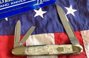 Bulldog Brand Anglo Saxon Whittler w Super Buffalo Horn Handles -NOS in Orig box