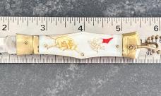Rare Small Size Dagger Blade Mexico Bullfighter Lever Lock Switchblade Knife, Japan