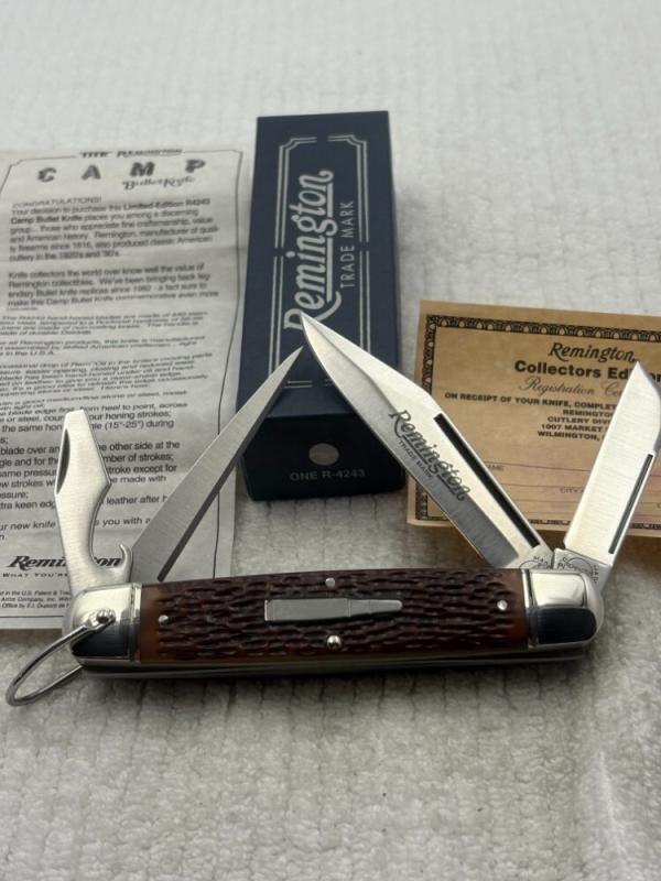 Remington1994 Limited Edition Camp Bullet Knife R-4243 New In Box