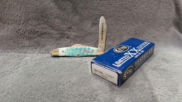 Case XX Limited Edition Humpback Stockman Knife Sea Green Bone Case XX Limited Edition Humpback Stockman Knife Sea Green Bone