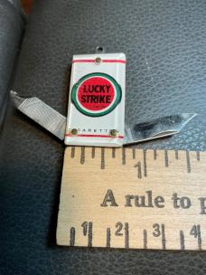 Luck strike cigarette key chain knife /file
