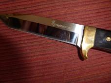 Vintage Browning Fixed Blade Tanto Knife w/ Sheath