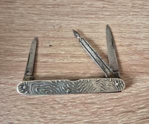 2 3/4" Antique English Sterling Silver Pocket Knife, Hallmarked, Birmingham
