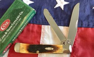 2005 Case xx (Mdl# 6254 SS) w/ Antique Barn Board Bone Handles. NOS in Orig box Minty