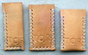 Handmade Leather Pocket Knife Slips by TCJR Leatherworks - TINY Size - 25 long x 1 wide